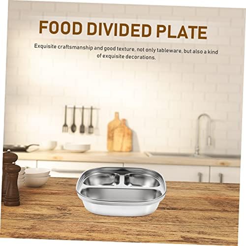 Kabilok tanjur tanjur metal posluživanje pladanj za pladanj keramičke večere za večeru dječja ploča prehrana kontrola tanjura