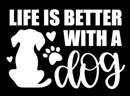 Život je bolji s naljepnicama za pse- naljepnica 5 - naljepnica za pse, ljubitelj životinja, adoslijed, mačka mama, štene,
