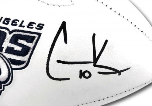 Jared Goff Cooper Kupp Dual potpisao La Rams White Football Coa Fanatics Autograph - Autografirani nogomet