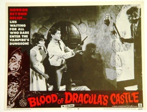 Krv dvorca Dracula John Carradine Paula Raymond Alexander d'Arcy Lobby Card Original 14 x 11 inča