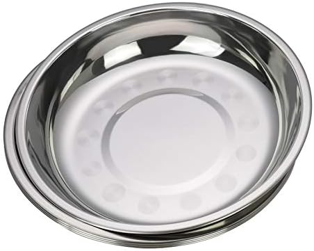 Zirnine s 4-paketom malog tanjura za večeru od nehrđajućeg čelika, okrugle ploče, F