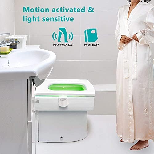 Toaletno svjetlo unutar zdjele s toaletnim svjetlom 3 komada noćno svjetlo sa senzorom pokreta cool smiješni gadget za kupaonicu