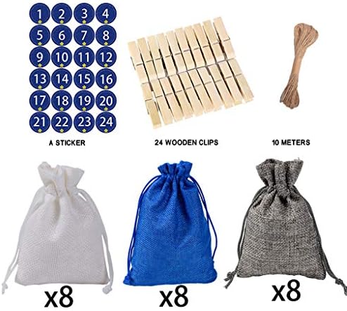 1 24 kompleta adventskog kalendara poklon vrećica od pamuka i lana