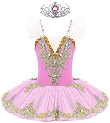 Jeatha Kids Girls Camisole suknjena baletna haljina s labudovima Lake Tutu Ballerina kostimi za natjecanje