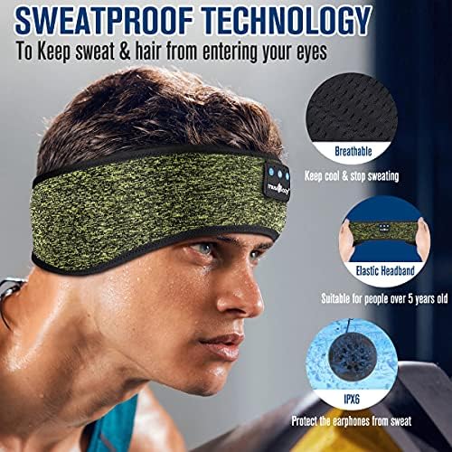 Musicozy Sleep Slušalice Bluetooth Sportska traka za glavu, bežične glazbene slušalice za spavanje maska ​​za oči maske za