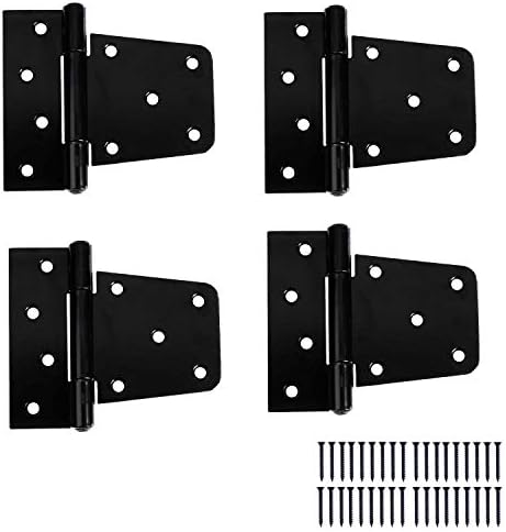 Barcaloo teškim šarkama kvadratnih šarki, 6 pakiranja - crne šarke za kapiju, staju ili spremište