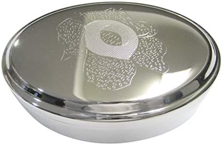 Kiola dizajnira srebrno tonirano utisnuta Rafflesia arnoldii mesožderna biljka ovalna kutija nakita