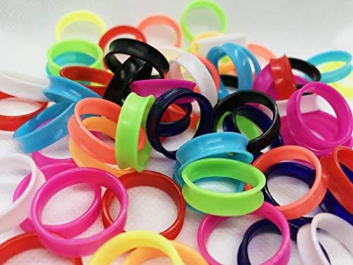 30x Multi -boja plastični umetci prstena za škare, škare za kosu, škare škare, umetci s palcem palca