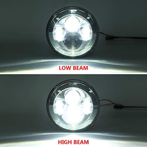 LED prednja svjetla sa 7 inčnim projektorom, kompatibilna s prednjim svjetlima 97-2018 91 92, krom