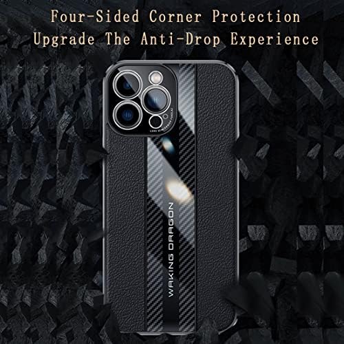 LONUO PEHONS PUTE POKLOPAT Koža + futrola za ugljična vlakna Dizajnirana kompatibilna s Xiaomi Mix4 sa zaštitom kamere, zaštitnim