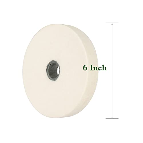 TIMUNR 6 -inčni bijeli kotač za brušenje, debljina 3/4 inča za 1 inčni arbor aluminijski oksid abraziv 60 grit mljeveni disk