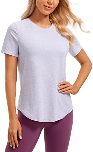 CRZ joga ženska pima pamučna košulja s kratkim rukavima majica joga majica atletski tee vrh