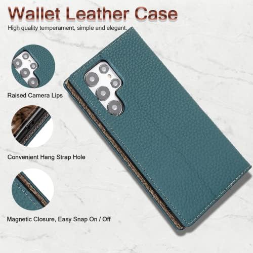 Kompatibilan s NINKI kožna torbica-novčanik Samsung Galaxy S22 s Ultra stalak za noge,｛ Remen za vješanje｝｛ Utor za gotovinu