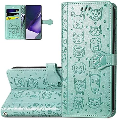 Torbica-novčanik Monwutong za telefon Samsung Galaxy S22 Plus, torbica od umjetne kože sa uzorkom crtani psi i mačke s magnetskom