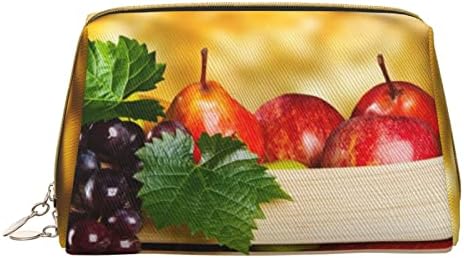 PSVOD jesen jeseni crveni lišće i voće kože kozmetičke torba, kozmetička torba za putovanja, prijenosna kozmetička torba,