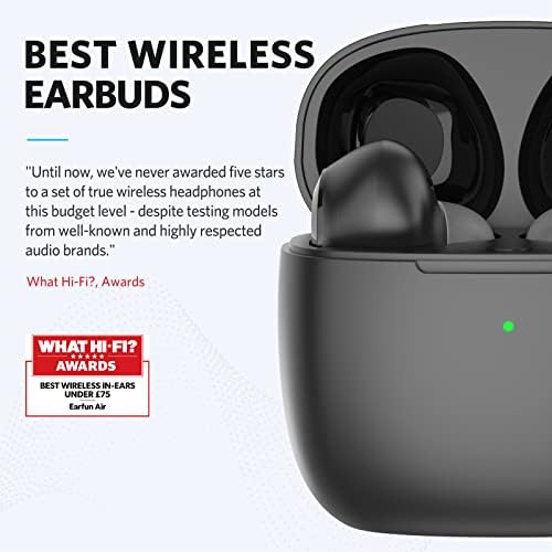 Earfun zračni bežični ušne ušice Bluetooth Earbuds s 4 mikrofona, SweatShield IPX7 vodootporni i Earfun Air Pro 3 Qualcomm®