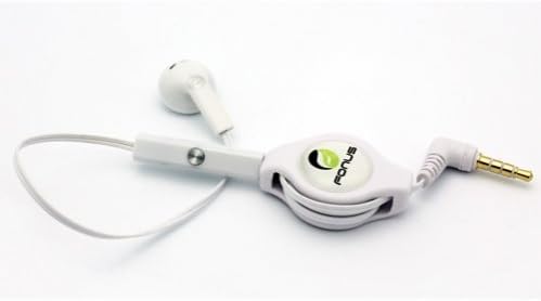 Bijela uvlačenja od 3,5 mm mono handsfree slušalice Slušalica s jednim ušima s mikrofonom za kriket Samsung Galaxy S4 Sch-R970C,