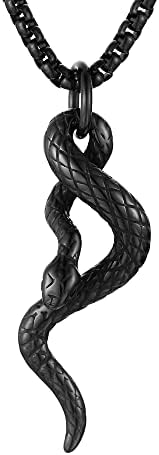 Gothic nakit Muški od nehrđajućeg čelika ljubimac zmija privjesak lanac ogrlica