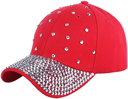Poklon_source ženski kristalni rinestone bejzbol kap blistavi pamučni šešir casual sportska kapka podesiva prozračna sunčana