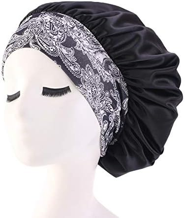 Krup za kosu za žene saten -sjeku meka kovrčava kosa za spavanje elastična traka za glavu satenski kapu