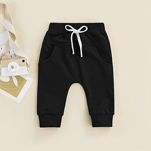 Aeemcem Boys Boys hlače dojenčad pamučne harem hlače mališani aktivni joggers hlače casual atletskih hlača Čvrsti džepni