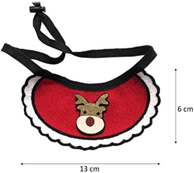 ABAODAM Božićni kućni ljubimac Bib Crveni jeleni trokut Šap Podesivi zalihe kućnih ljubimaca za pseću mačku koristili su