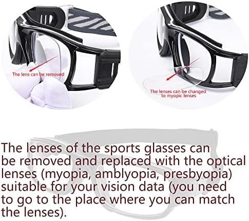 SOOGree Sport naočale naočale Squash & Racquetball naočale košarkaške naočale Podesivi remeni otporni na remen