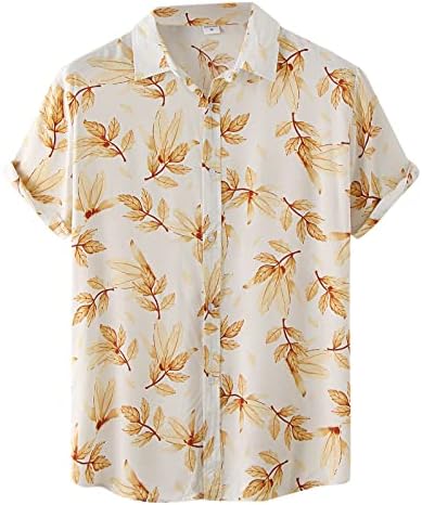 Zdfer muške havajske košulje valovna točka Print kratki rukavi guza košulje plaže casual ljeto odbijajući košulja s ovratnikom