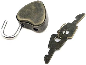 Trnamay 10 PCS Mini dnevnik metalna brava, Mini Padlock s ključem za kofere za zaključavanje školskog vrećica, lock za zaključavanje