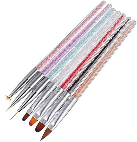 Walnuta 7pcs set olovki za nokte od rinestona, crtež crteža, fototerapija, kristalno slikanje i olovka za mrlja