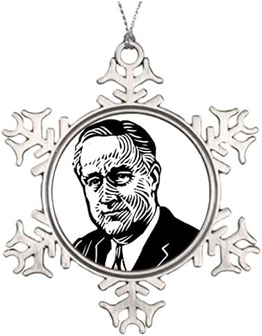Dekoracija podružnice Riveral Tree Franklin Delano Roosevelt prijateljstvo božićne snježne pahuljice ukrasi
