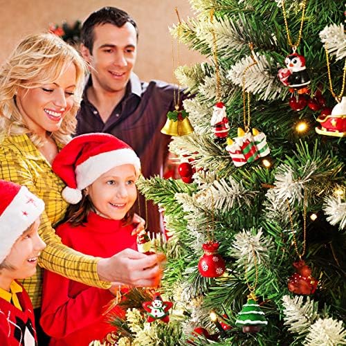 STOBOK 24pcs ukrasi za božićno drvce ukrasi božićnog adventskog kalendara mini kalendar odbrojavanja Ukrasi od smole za malu