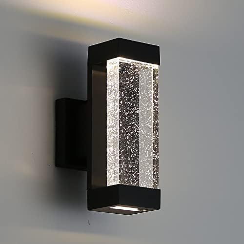 Vanjska zidna svjetiljka od 12 vata 3500K obojena u mat crnu toplu bijelu svjetiljku …