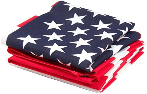 Američka zastava Bandana 3 -pack - napravljena u SAD -u 70 godina - prodaje veterinari - ušiveni rubovi