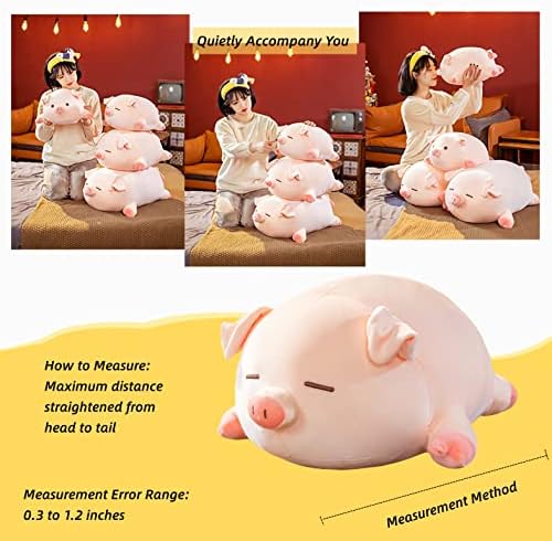 Chdgioha slatka kawaii svinjski plišani jastuci punjeni jastuk za zagrljaj životinje, mekana svinja punjena plišana igračaka,