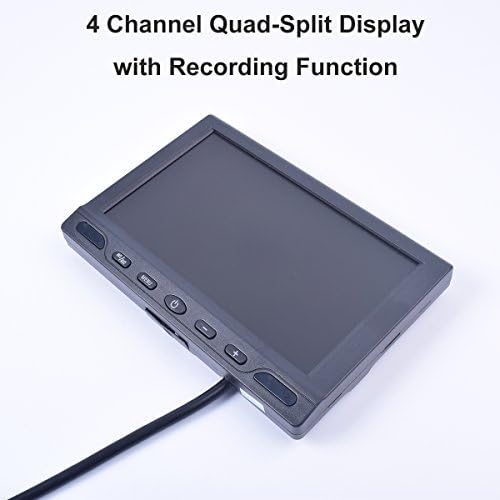 EKYLIN 7 inčni DVR quad split monitor zaslon automobila LCD zaslon s ugrađenim DVR video snimkom 12V-24V 4-kanalni RCA video