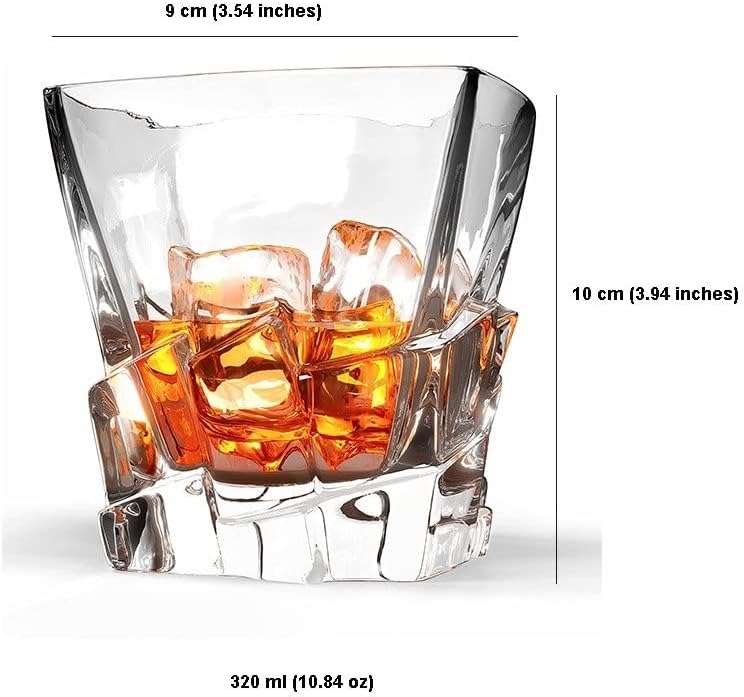 Set od 6-320 ml čaša za viski od 6-320 ml koje se mogu prati u perilici posuđa, jedinstveni poklon, izvrstan za viski ili