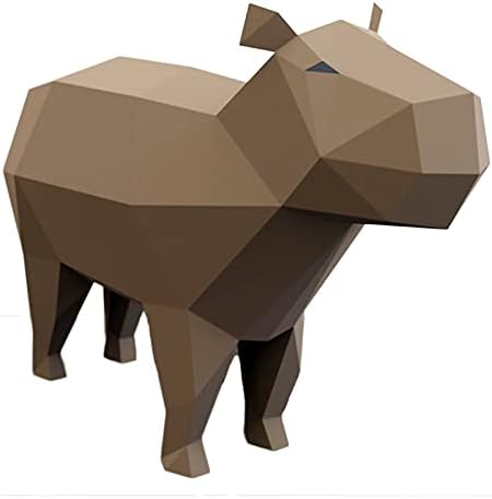 Wll-dp 3d capybara look papir skulptura ručno izrađena igračka papira igračka diy papir model kreativni origami puzzle papercraft