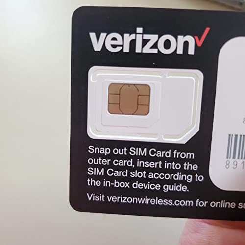 Verizon Wireless 5G & 4G LTE SIM kartica Trostruko izrežite sve 3 veličine, nano/mikro/standardne veličine zajedno s Simbros