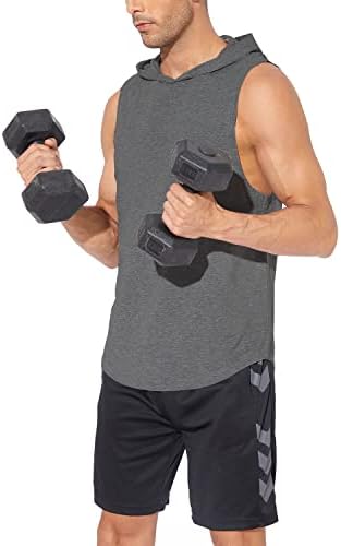 Muški trening kapuljača tenk vrhovi atletski trening Bodybuilding Hoodie majice pamučna teretana odsječena majica bez rukava