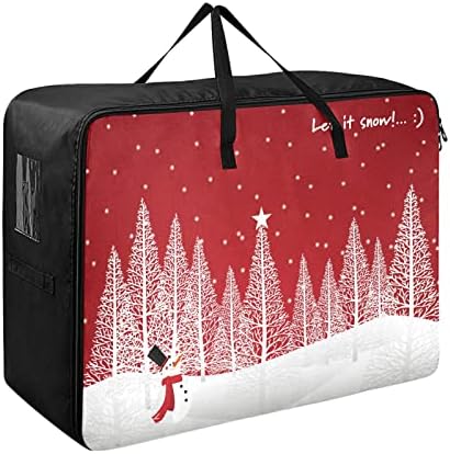 Alaza snjegović božićni ekstra velika torba za odlaganje prostora ušteda vrećica za pranje rublja kompjuter za prtljagu tote