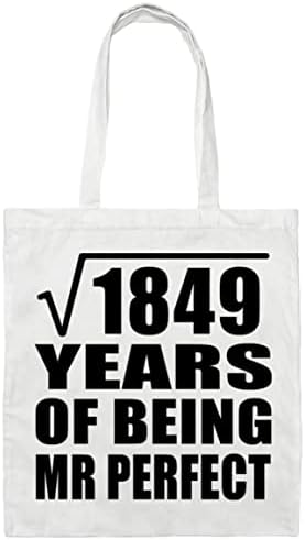 Dizajnsify 43. godišnjica korijena kvadrata iz 1849 godina g. Perfect, pamučne torbe za torba za višekratnu upotrebu za kupovinu