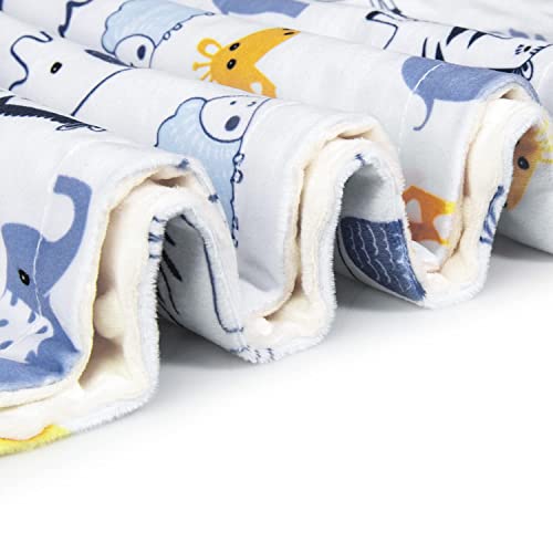 Homritar Baby pokrivač za dječake i djevojčice meke minky s dvostrukim slojem isprekidane, slatke šumske životinje tiskane