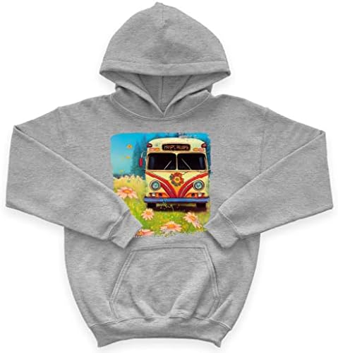 Cool hippie autobusi za djecu 'spužva na runu - cvijeće za djecu' Hoodie - Vintage Hoodie za djecu