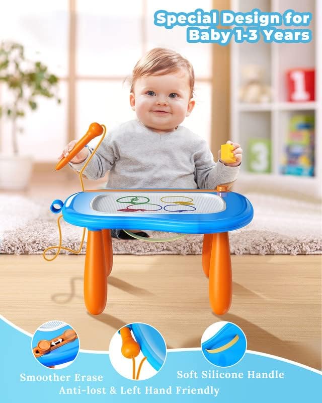 Igračke za malu djecu 1, 2, 3 godine, magnetska ploča za crtanje za višekratnu upotrebu na čvrstim nogama, zabavne igračke