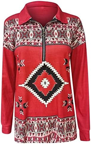 Uofoco cool majica Ladie's V vrat Predimenzionirani planinarski božićni pulover ugrađeni uzorci poliestera naklonjeni mekani