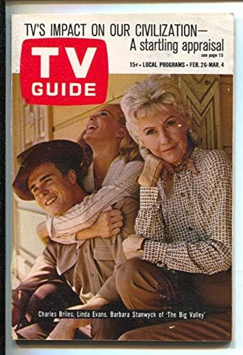 TV vodič od 26.02.1966 - velika dolina-Linda Evans-Barbara Stanvik-Naslovnica-Illinois-bez etikete-kopija na kiosku-OE-