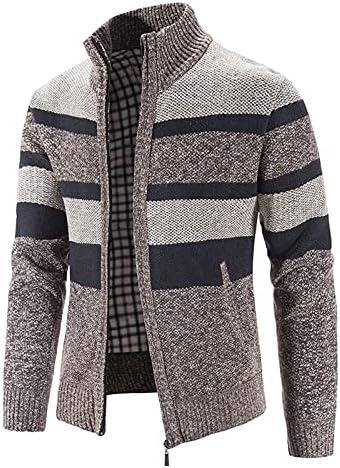 Beuu kardigan džemper za muške, jesenski zimski pleteni boho patchwork topli jakna s zatvaračem gumb otvoreni prednji casual