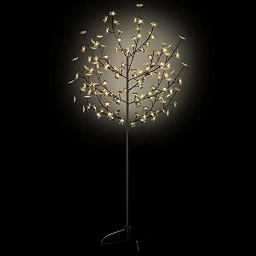 vidaxl božićno drvce 120 LED dioda toplo bijela svjetlost cvjetanje trešnje 59.1