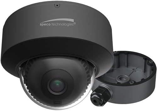Speco O4Id1 Intenzifier 4MP TURRET IP kamera s naprednom analitičkom i spojnom kutijom, 2,8 mm fiksna leća, tamno siva, NDAA